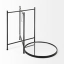 Samantha Small Black Mirror Top Accent Table - Default Title