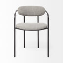 Parker Gray Fabric Seat Black Metal Dining Chair - Default Title