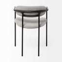 Parker Gray Fabric Seat Black Metal Dining Chair - Default Title