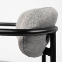 Parker Gray Fabric Seat Black Metal Dining Chair - Default Title