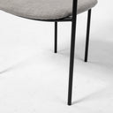 Parker Gray Fabric Seat Black Metal Dining Chair - Default Title