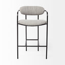 Parker Gray Fabric Seat Black Metal Counter Stool - Default Title