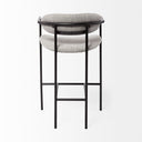 Parker Gray Fabric Seat Black Metal Counter Stool - Default Title