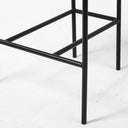 Parker Gray Fabric Seat Black Metal Counter Stool - Default Title