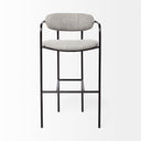 Parker Gray Fabric Seat Black Metal Bar Stool - Default Title