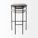 Parker Gray Fabric Seat Black Metal Bar Stool - Default Title