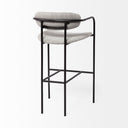 Parker Gray Fabric Seat Black Metal Bar Stool - Default Title