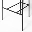 Parker Gray Fabric Seat Black Metal Bar Stool - Default Title