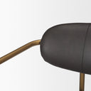 Parker Brown Faux Leather Seat Gold Metal Bar Stool - Default Title