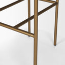 Parker Brown Faux Leather Seat Gold Metal Bar Stool - Default Title