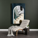 Pierre Beige Fabric Upholstered Armless Chaise Lounge Chair - Default Title