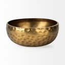 Karmel 12L x 12W Gold Hammered Aluminum Bowl - Default Title
