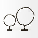 Rizwan Small Black Aluminum Braided Circular Object - Default Title