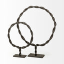 Rizwan Small Black Aluminum Braided Circular Object - Default Title