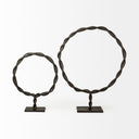 Rizwan Large Black Aluminum Braided Circular Object - Default Title