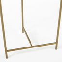 Stella 17L x 17W White Round Marble Top WGold Base Accent Table - Default Title