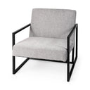 Armelle Gray Fabric Seat WBlack Metal Frame Accent Chair - Default Title