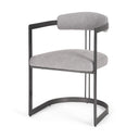 Hollyfield II Gray Fabric Seat W Gray Iron Frame Dining Chair - Default Title