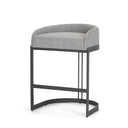 Hollyfield II Gray Fabric Seat W Gray Metal Base Counter Stool - Default Title