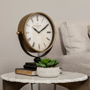 Houston Gold Metal Half Moon Base Table Clock - Default Title
