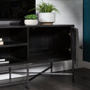 Hogarth I Dark Brown Solid Wood TV Stand Media Console with Storage TV up to 81 - Default Title