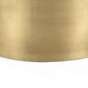 Eclipse Antique Brass Metal Drum Base w Dark Brown Wood Top Nested Coffee Table - Default Title