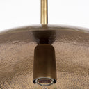 Garnet 13L x 13W Gold Hammered Metal Pendant Light - Default Title