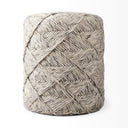 Esfera 177L x 157W x 157H Beige Chevron Woven Round Pouf - Default Title