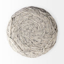 Esfera 177L x 157W x 157H Beige Chevron Woven Round Pouf - Default Title
