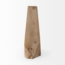 Allen I Large Natural Wooden Base Oval Vase - Default Title