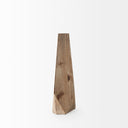 Allen II Small Natural Wooden Base Oval Vase - Default Title