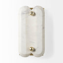 Stein 5L x 6W Gold W White Marble Shade Wall Sconce - Default Title