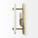 Stein 5L x 6W Gold W White Marble Shade Wall Sconce - Default Title