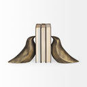 Dover Set of 2 15L x 4W Gold Aluminum Dove Bookends - Default Title