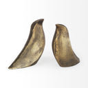 Dover Set of 2 15L x 4W Gold Aluminum Dove Bookends - Default Title