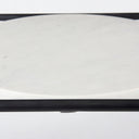 Austen 20L x 20W x 22H Round White Marble Top W Black Metal Frame Side Table - Default Title