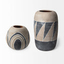 Cove Small BrownWhite Ceramic Vase - Default Title