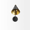 Cobalt 6L x 32W Black Metal Cone Shaped Swivel Wall Sconce - Default Title