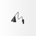 Cobalt 6L x 32W Black Metal Cone Shaped Swivel Wall Sconce - Default Title