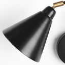 Cobalt 6L x 32W Black Metal Cone Shaped Swivel Wall Sconce - Default Title