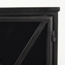 Poppy III 40L x 16W Black Metal With Glass Door Accent Cabinet - Default Title
