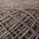 Allium Dark Brown Handwoven Wool Cylindrical Pouf - Default Title