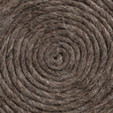 Allium Dark Brown Handwoven Wool Cylindrical Pouf - Default Title
