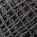 Allium Dark Gray Handwoven Wool Cylindrical Pouf - Default Title