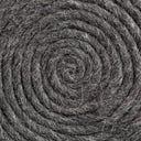 Allium Dark Gray Handwoven Wool Cylindrical Pouf - Default Title
