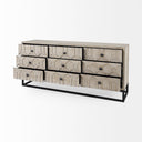 Genevieve II Light Brown Fir Veneer 9 Drawer Sideboard - Default Title