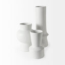 Laforge 94H Small White Ceramic Vase - Default Title