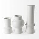 Laforge 108H Medium White Ceramic Vase - Default Title