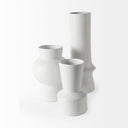 Laforge 108H Medium White Ceramic Vase - Default Title