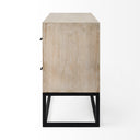 Ciara 32L x 16W Beige Fir Veneer 2 Drawer Accent Cabinet - Default Title